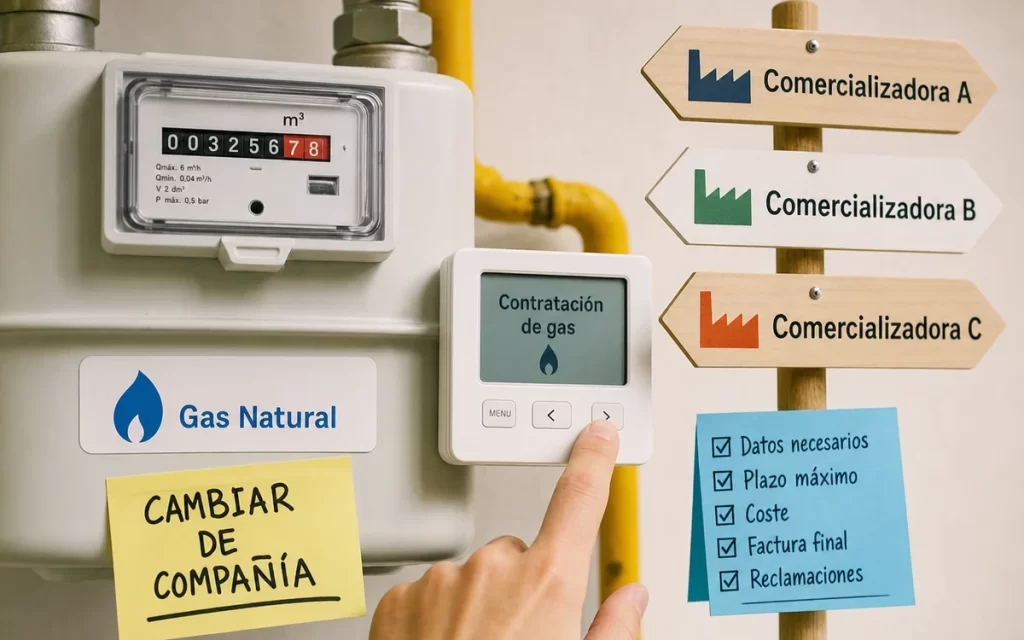Cómo cambiar de compañía de gas en España: pasos y plazo máximo