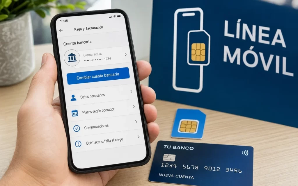 Cómo cambiar la cuenta bancaria de una línea móvil en España