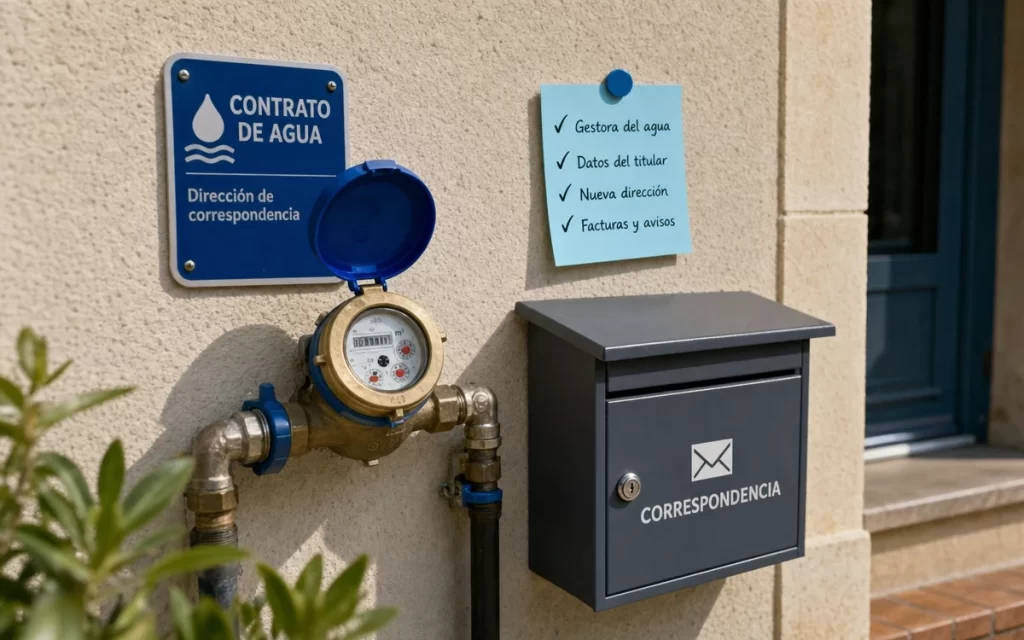Cómo cambiar la dirección de correspondencia de un contrato de agua en España