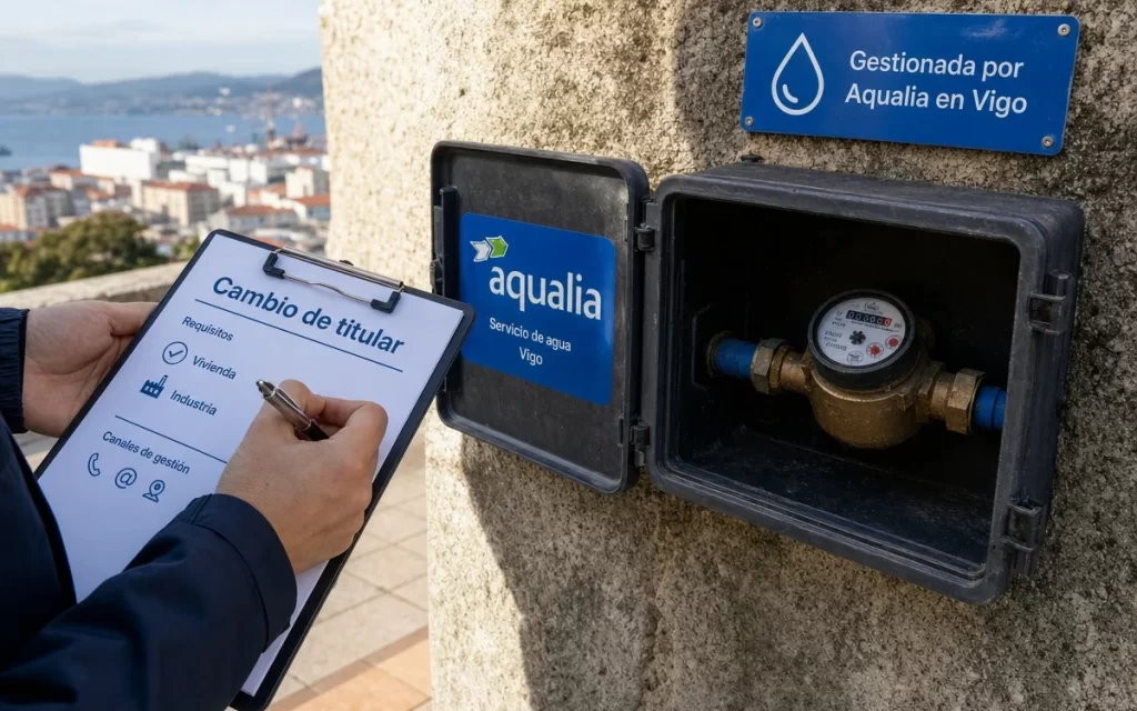 Cómo cambiar el titular del agua gestionada por Aqualia en Vigo