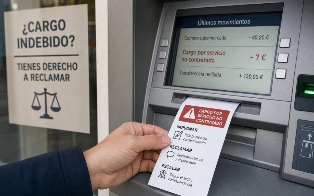 Cargo por un servicio no contratado en España: cómo pedir prueba del consentimiento y reclamar