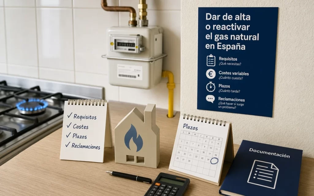 Cómo dar de alta el gas natural en España: requisitos, costes y plazos