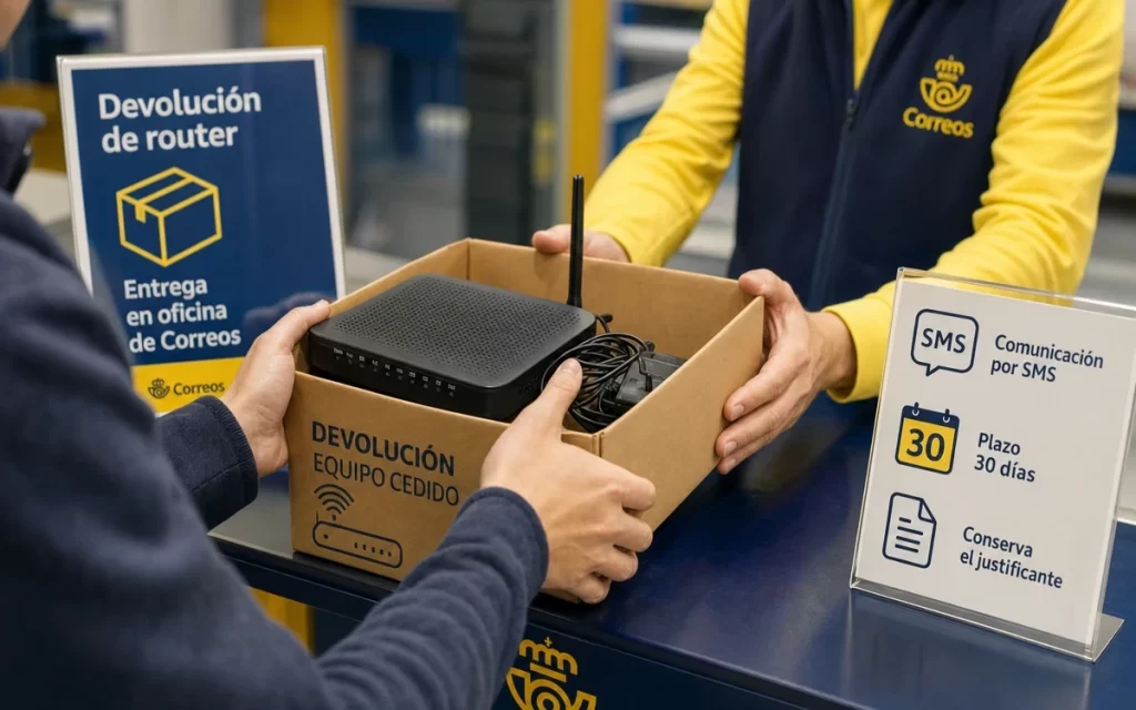 Cómo devolver el router de MásMóvil después de una baja en España