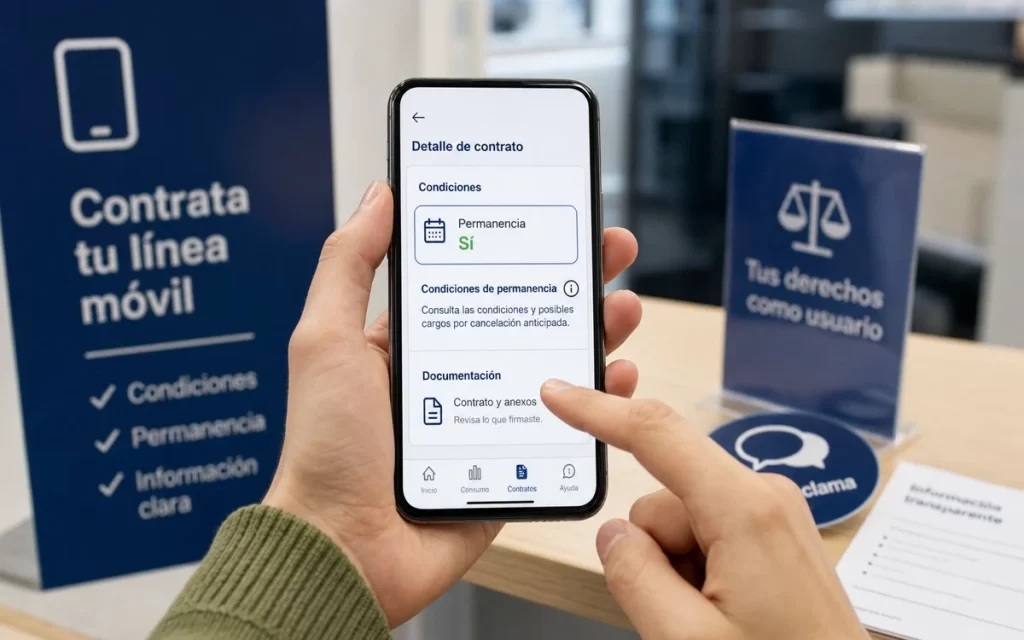 Permanencia en telefonía móvil en España: cuándo existe y qué puede cobrar el operador