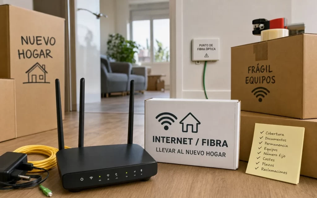 Cómo trasladar internet o fibra a otra vivienda en España