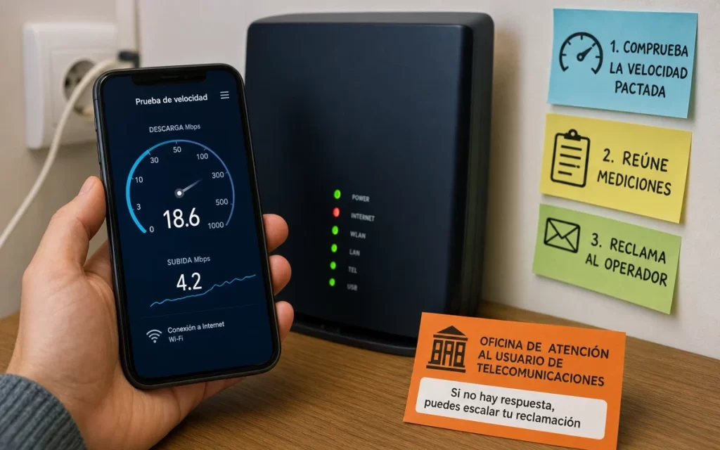 Internet más lento de lo contratado en España: qué revisar y cómo reclamar
